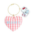 Japan Sanrio Cushion Key Charm - Hello Kitty & Tiny Chum : Grid Red - 1