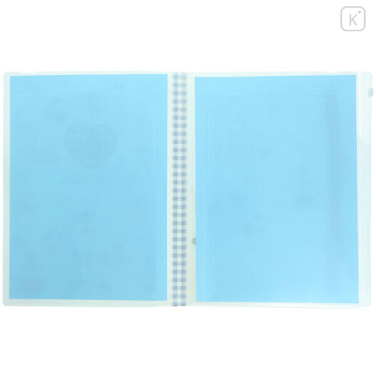 Japan Sanrio 5 Pockets A4 Clear File with Elastic Band - Hello Kitty & Tiny Chum : Grid Black - 3