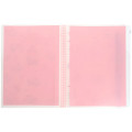 Japan Sanrio 5 Pockets A4 Clear File with Elastic Band - Hello Kitty & Tiny Chum : Grid Red - 3