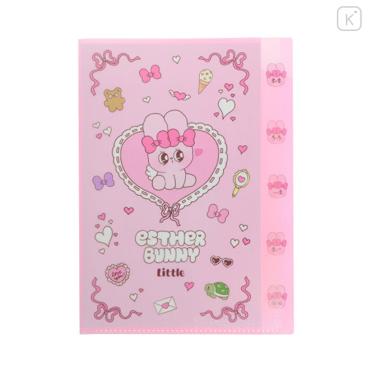 Japan Esther Bunny 5 Pockets A4 Clear File - Esther Bunny Little Pink - 1