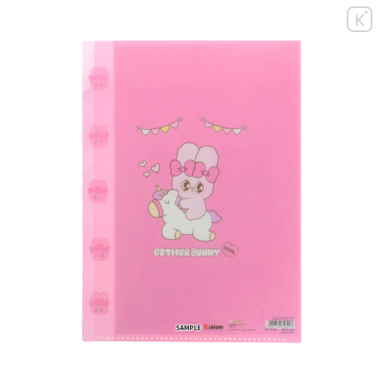 Japan Esther Bunny 5 Pockets A4 Clear File - Esther Bunny Little Pink - 2
