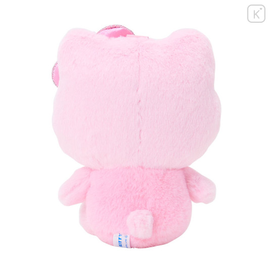 Japan Sanrio Fluffy Glitter Mascot Holder - Hello Kitty : Pink - 3