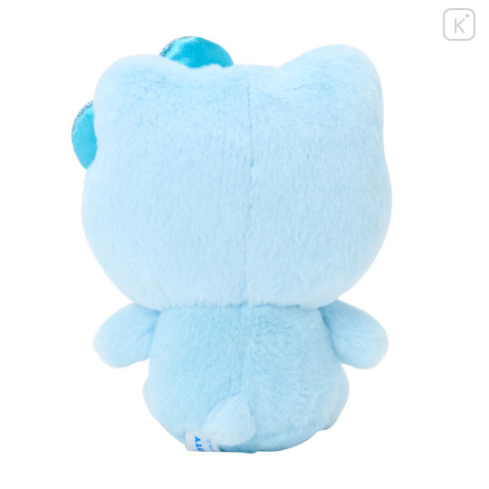 Japan Sanrio Fluffy Glitter Mascot Holder - Hello Kitty : Blue - 3
