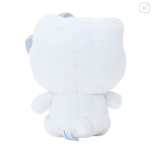 Japan Sanrio Fluffy Glitter Mascot Holder - Hello Kitty : White - 3