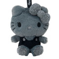 Japan Sanrio Fluffy Glitter Mascot Holder - Hello Kitty : Black - 2