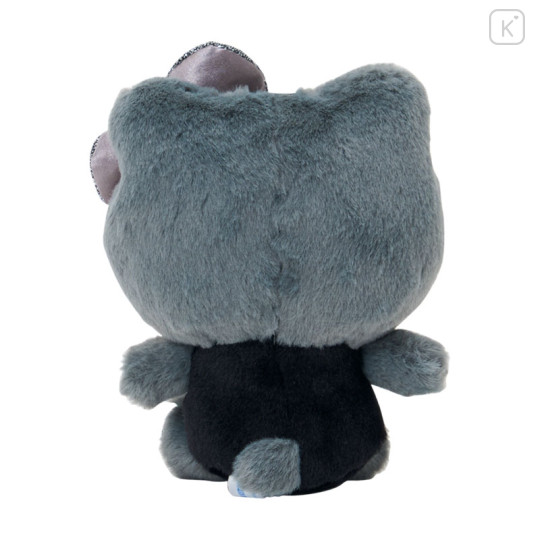 Japan Sanrio Fluffy Glitter Mascot Holder - Hello Kitty : Black - 3
