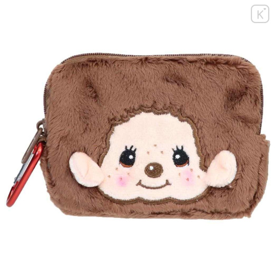 Japan Monchhichi Plush Pass Case Card Holder Pouch - Monchhichi-kun : Face - 1