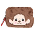 Japan Monchhichi Plush Pass Case Card Holder Pouch - Monchhichi-kun : Face - 1