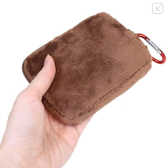 Japan Monchhichi Plush Pass Case Card Holder Pouch - Monchhichi-kun : Face - 2