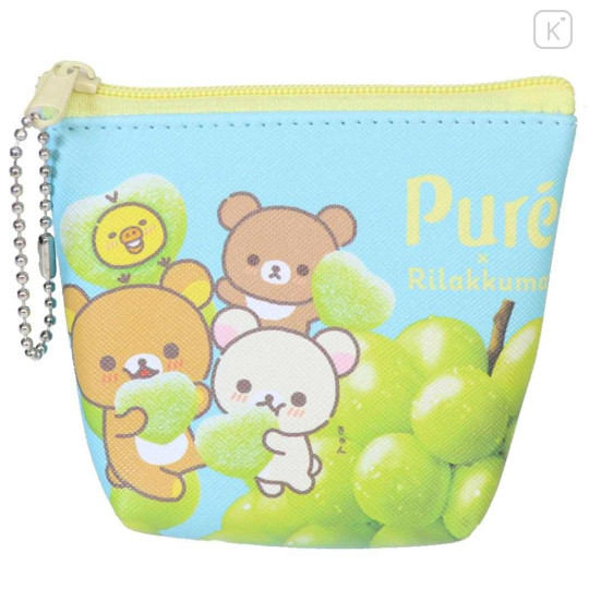 Japan San-X Triangular Mini Pouch - Rilakkuma : Pure Gummy Grape Blue - 1