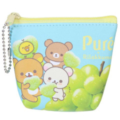Japan San-X Triangular Mini Pouch - Rilakkuma : Pure Gummy Grape Blue