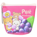 Japan San-X Triangular Mini Pouch - Rilakkuma : Pure Gummy Grape Pink - 1