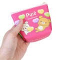 Japan San-X Triangular Mini Pouch - Rilakkuma : Pure Gummy Grape Pink - 2