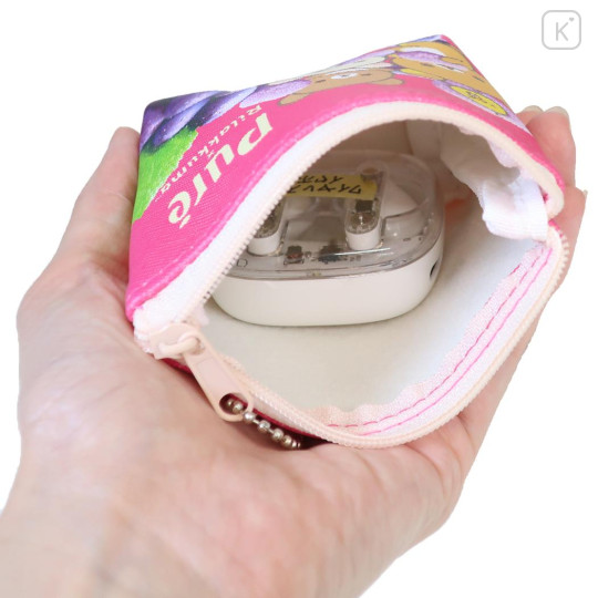 Japan San-X Triangular Mini Pouch - Rilakkuma : Pure Gummy Grape Pink - 3