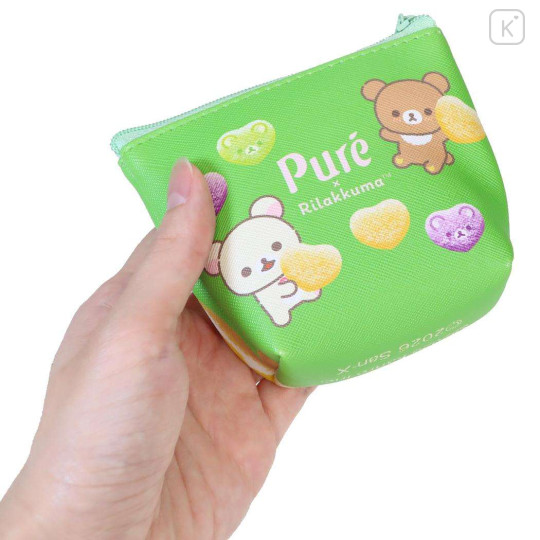 Japan San-X Triangular Mini Pouch - Rilakkuma : Pure Gummy Lemon - 2