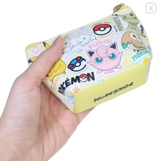 Japan Pokemon Triangular Mini Pouch - Pocket Monster : I Choose You! Yellow - 2