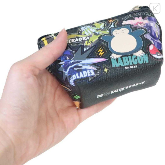 Japan Pokemon Triangular Mini Pouch - Charizard / Lizardon & Pikachu & Snorlax : I Choose You! Black - 2
