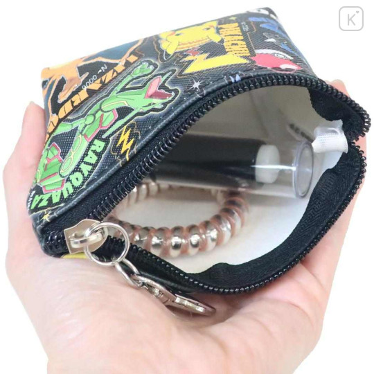 Japan Pokemon Triangular Mini Pouch - Charizard / Lizardon & Pikachu & Snorlax : I Choose You! Black - 3