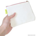 Japan Osamu Goods Mini Embroidery Flat Pouch - Jill White Pink - 2