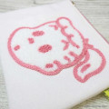 Japan Osamu Goods Mini Embroidery Flat Pouch - Jill White Pink - 4