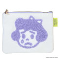 Japan Osamu Goods Mini Embroidery Flat Pouch - Crying Girl Purple - 1