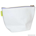 Japan Osamu Goods Embroidery Cosmetic Pouch - Crying Girl White Purple - 2
