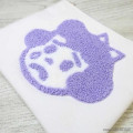 Japan Osamu Goods Embroidery Cosmetic Pouch - Crying Girl White Purple - 4