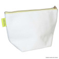 Japan Osamu Goods Embroidery Cosmetic Pouch - Cat White Yellow - 2