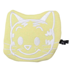 Japan Osamu Goods Face-Shaped Mini Pouch - Cat Yellow