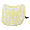 Japan Osamu Goods Face-Shaped Mini Pouch - Cat Yellow - 1