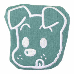 Japan Osamu Goods Face-Shaped Mini Pouch - Dog Green
