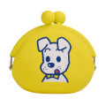 Japan Osamu Goods Pochi Silicone Mini Accessory Clasp Pouch - Dog Yellow - 1
