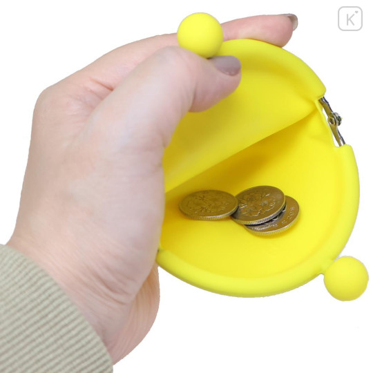 Japan Osamu Goods Pochi Silicone Mini Accessory Clasp Pouch - Dog Yellow - 3