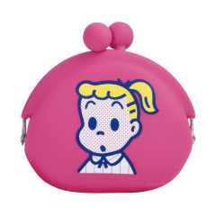 Japan Osamu Goods Pochi Silicone Mini Accessory Clasp Pouch - Girl Jill Pink