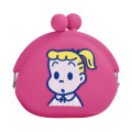 Japan Osamu Goods Pochi Silicone Mini Accessory Clasp Pouch - Girl Jill Pink - 1