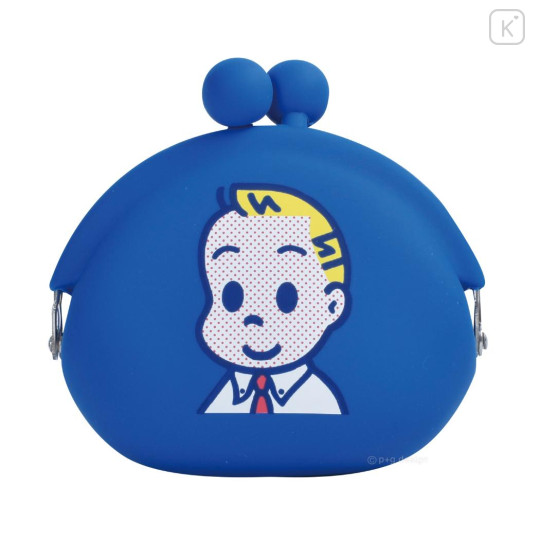 Japan Osamu Goods Pochi Silicone Mini Accessory Clasp Pouch - Boy Jack Blue - 1