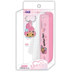 Japan Sanrio Sparkling Tropical Brush & Comb with Mascot - My Melody