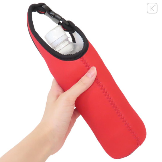 Japan Osamu Goods Plastic Bottle Holder Carrier - Girl Jill Red Studying - 2