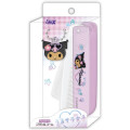 Japan Sanrio Sparkling Tropical Brush & Comb with Mascot - Kuromi - 1