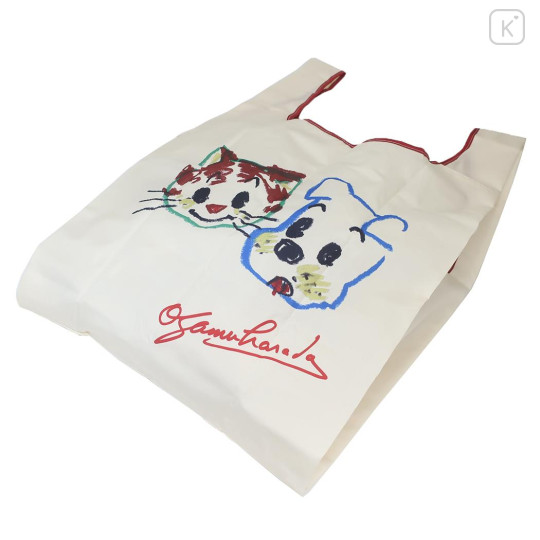 Japan Osamu Goods Eco Shopping Bag With Pocket - Sketching Ivory - 2