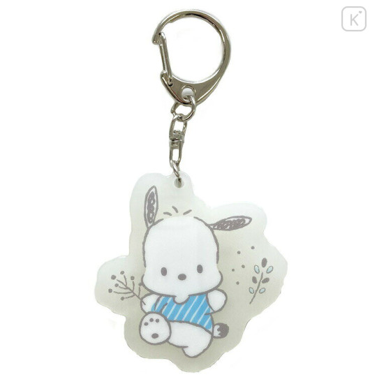 Japan Sanrio Glow-in-the-Dark Luminous Acrylic Keychain - Pochacco : Playing in the field - 1