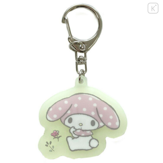 Japan Sanrio Glow-in-the-Dark Luminous Acrylic Keychain - My Melody : Playing in the field - 1