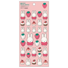 Japan Miffy Flocky Sticker - Miffy : Pink