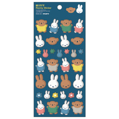 Japan Miffy Flocky Sticker - Miffy : Blue