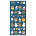 Japan Miffy Flocky Sticker - Miffy : Blue - 1