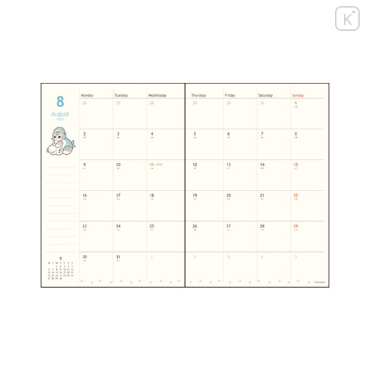 Japan Mofusand B6 Planner Monthly Schedule Book - Cat Sweets 2027 - 2