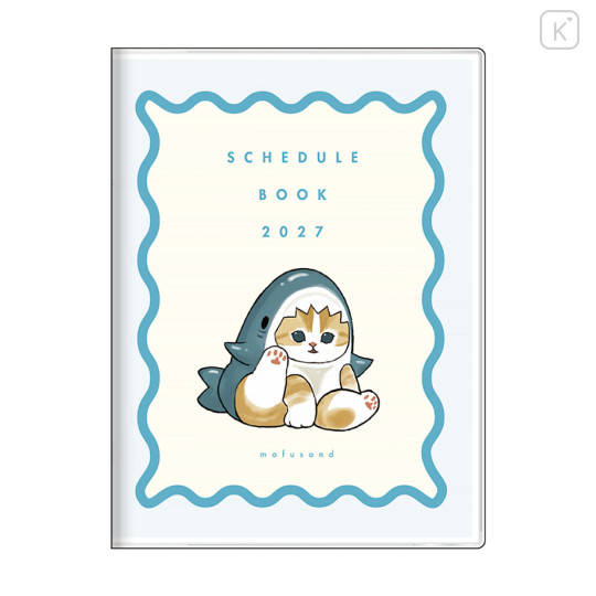 Japan Mofusand A6 Planner Monthly Schedule Book - Shark Cat Relax 2027 - 1