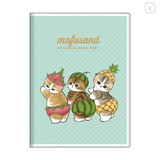Japan Mofusand A6 Planner Monthly Schedule Book - Fruit Cat Tropical 2027 - 1