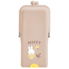 Japan Miffy Airpita Pencil Case Pen Pouch - Miffy : Flower Beige