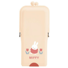 Japan Miffy Airpita Pencil Case Pen Pouch - Miffy : Flower Light Orange